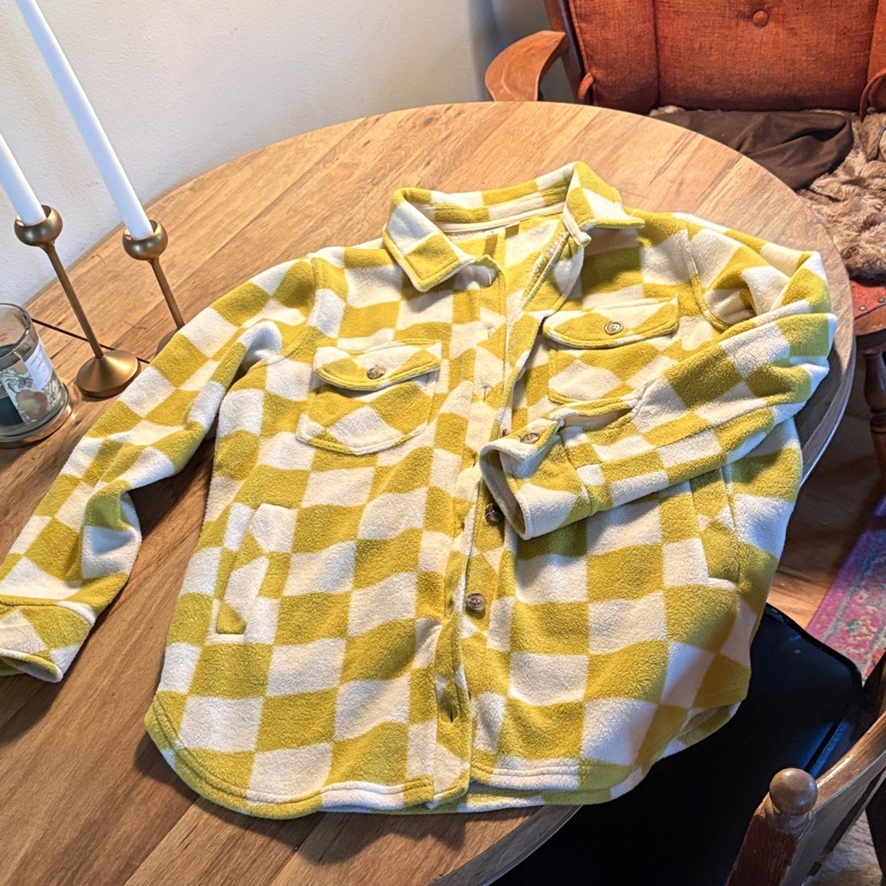 Yellow and White Checkered Jacket